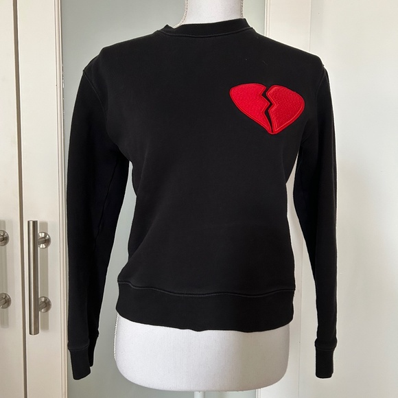 MSGM Felpa Heart Sweatshirt Medium - Originally $210 - Picture 1 of 7